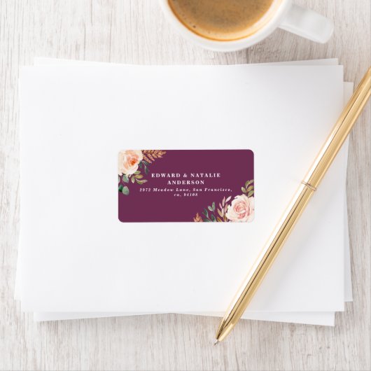 waterverf botanische flora en naaldbladeren etiket (Insitu)