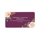 waterverf botanische flora en naaldbladeren etiket (Voorkant)