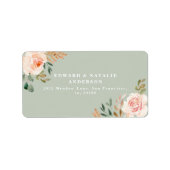 waterverf botanische flora en naaldbladeren etiket (Voorkant)