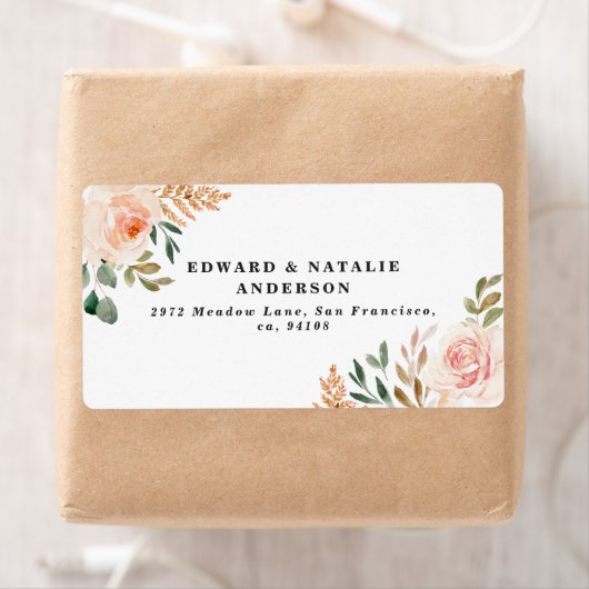 waterverf botanische flora en naaldbladeren etiket (Insitu)