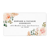 waterverf botanische flora en naaldbladeren etiket (Voorkant)