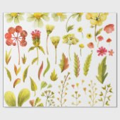Waterverf Botanische Floral Cadeaupapier (Vlak)