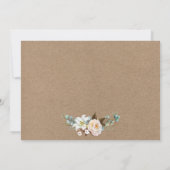 Waterverf Botanische Floral Calligraphy Kraft Save The Date (Achterkant)