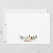 Waterverf Botanische Floral Calligraphy Wedding Bedankkaart (Achterkant)