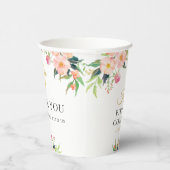 Waterverf Botanische Floral Eerste Heilige Communi Papieren Bekers (Rechts)