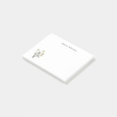 Waterverf Botanische Floral personaliseert Station Post-it® Notes (Schuin)