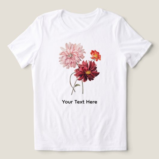Waterverf Botanische Floral Tri-Blend Shirt (Design voorkant)