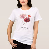 Waterverf Botanische Floral Tri-Blend Shirt (Voorkant)