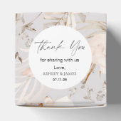 Waterverf botanische florale gepersonaliseerde bru bedankdoosjes (Bovenkant)