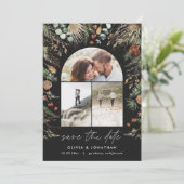 Waterverf botanische florale  save the date (Staand voorkant)