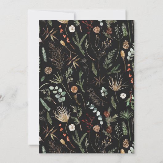 Waterverf botanische florale  save the date (Achterkant)