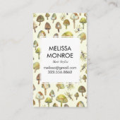 Waterverf Botanische Fungi-paddenstoelen Natuur Visitekaartje (Achterkant)