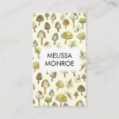 Waterverf Botanische Fungi-paddenstoelen Natuur Visitekaartje (Voorkant)
