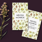 Waterverf Botanische Fungi-paddenstoelen Natuur Visitekaartje