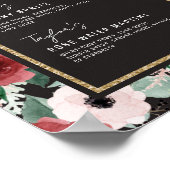 Waterverf Botanische goudhandtekeningen Drinken We Poster (Hoek)