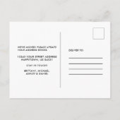 Waterverf Botanische Greenery-adreswijziging Briefkaart (Achterkant)