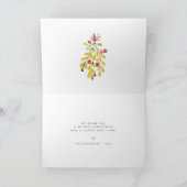 Waterverf Botanische Greenery Foliage Kerstmis Feestdagen Kaart (Binnen)