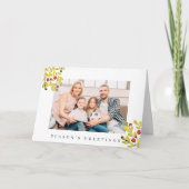 Waterverf Botanische Greenery Foliage Kerstmis Feestdagen Kaart (Voorkant)