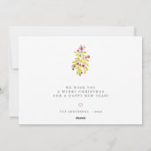 Waterverf Botanische Greenery Foliage Kerstmis Feestdagenkaart (Achterkant)