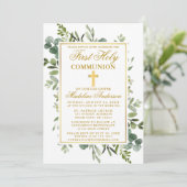 Waterverf Botanische Greenery Gold First Community Kaart (Staand voorkant)