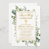 Waterverf Botanische Greenery Gold First Community Kaart (Voorkant / Achterkant)