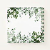 Waterverf Botanische Greenery Ivy Sage Ferns Notitieboek (Achterkant)