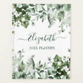 Waterverf Botanische Greenery Ivy Sage Ferns Planner (Voorkant)