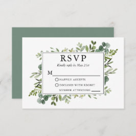 Waterverf Botanische Greenery Sage Green RSVP Kaartje