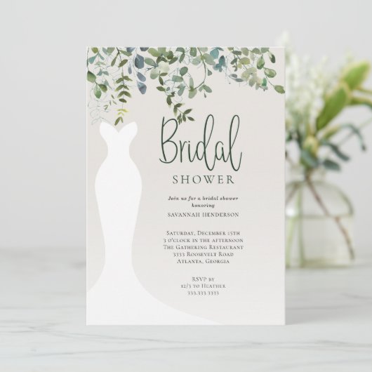 Waterverf Botanische Greenery Vrijgezellenfeest Kaart (Staand voorkant)