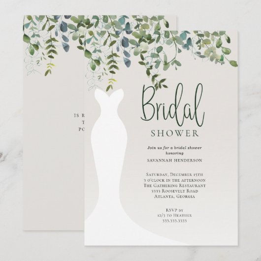 Waterverf Botanische Greenery Vrijgezellenfeest Kaart (Voorkant / Achterkant)