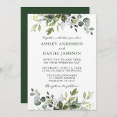 Waterverf Botanische Greenery Wedding Modern Kaart (Voorkant / Achterkant)