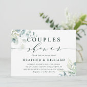 Waterverf botanische grijze stelletjes kaart (Staand voorkant)