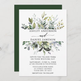 Waterverf botanische groen-elegant kaart