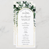 Waterverf botanische groen- en moderne boogprogram (Voorkant / Achterkant)