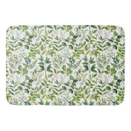 Waterverf Botanische Groene bladeren Badmat