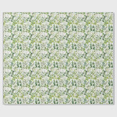 Waterverf Botanische Groene bladeren Cadeaupapier (Vlak)