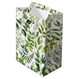 Waterverf Botanische Groene bladeren Medium Cadeauzakje