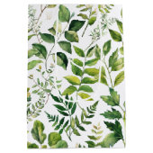 Waterverf Botanische Groene bladeren Medium Cadeauzakje (Achterkant)