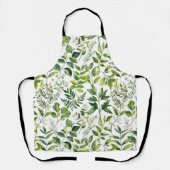 Waterverf Botanische Groene bladeren Schort (Voorkant)