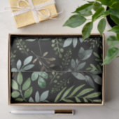 Waterverf Botanische groene bladeren Tissuepapier (Geschenk)