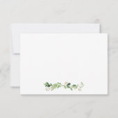 Waterverf Botanische Groene RSVP Weddenschap Kaartje (Achterkant)