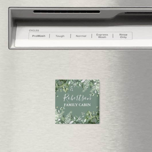 Waterverf Botanische Ivy Ferns Cabin Sage Green Magneet (Insitu (Vaatwasser))