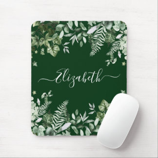 Waterverf Botanische Ivy Sage Ferns Green Muismat