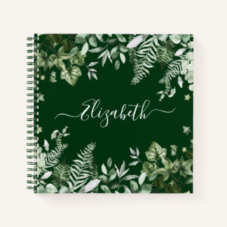 Waterverf Botanische Ivy Sage Ferns Greenery Notitieboek