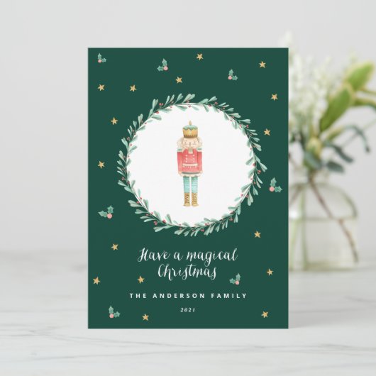 Waterverf botanische kerst (Staand voorkant)