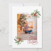 Waterverf Botanische kerst kerstfoto feestdag (Voorkant)