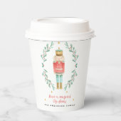 Waterverf botanische kerst papieren bekers (Voorkant)