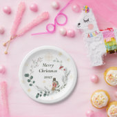 Waterverf botanische kerst papieren bordje (Feest)