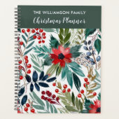 Waterverf Botanische Kerstmis Planner (Voorkant)