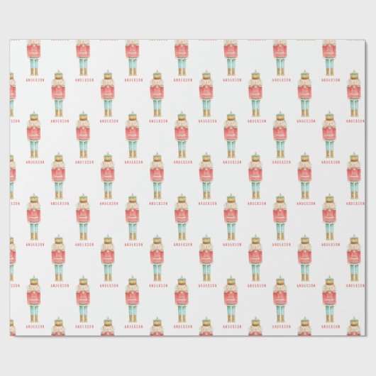 Waterverf botanische kerstzoon cadeaupapier (Vlak)